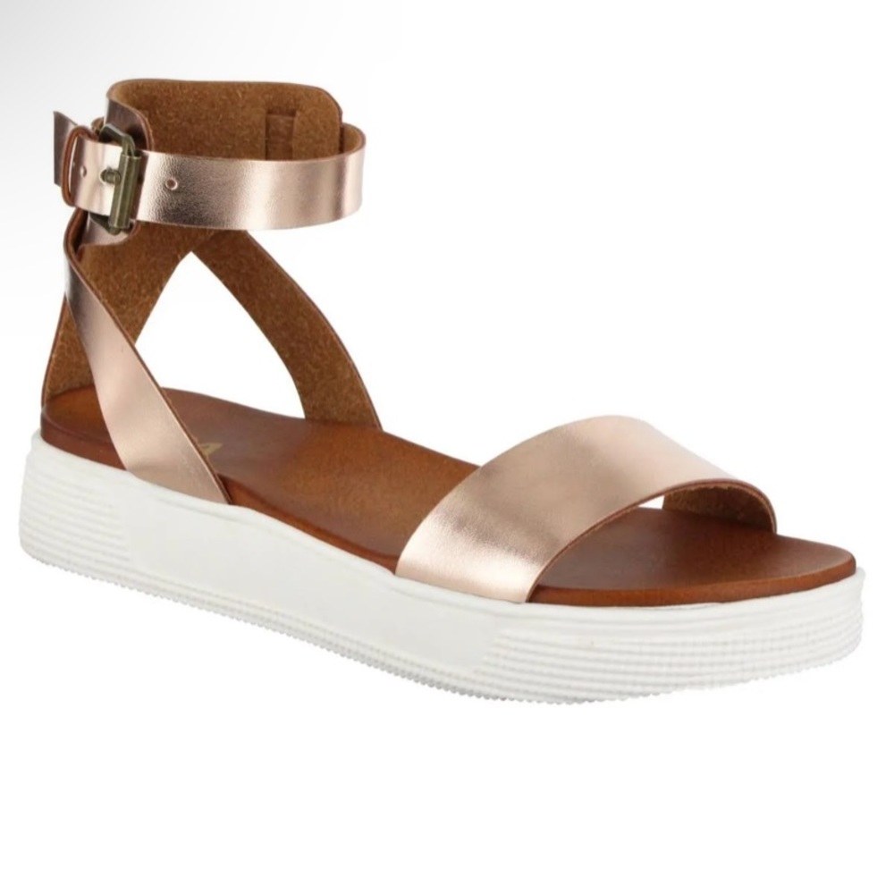 MIA Platform Sandals - Rose Gold - Size 8